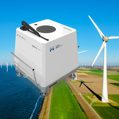 Taxa de amostragem de 1 Hz Lidar de vento offshore Ferramenta de medição remota do vento para a faixa de velocidade do vento 0-75m/s