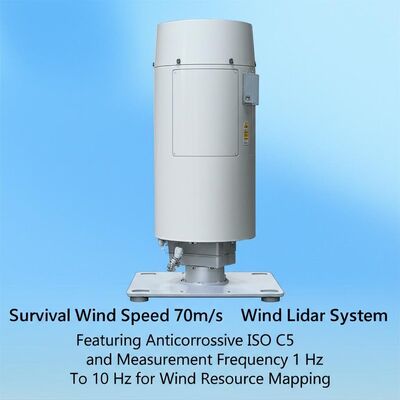 buy Velocidade do vento de sobrevivência 70m/s Sistema de Lidar de Vento com ISO C5 anticorrosivo e Frequência de Medição de 1 Hz a 10 Hz para mapeamento de recursos eólicos online manufacture