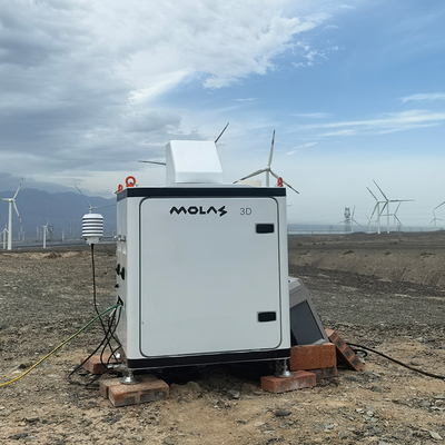 Medidor de vento compacto Lidar 15m / 30m / 75m / 120m Distância Resolução